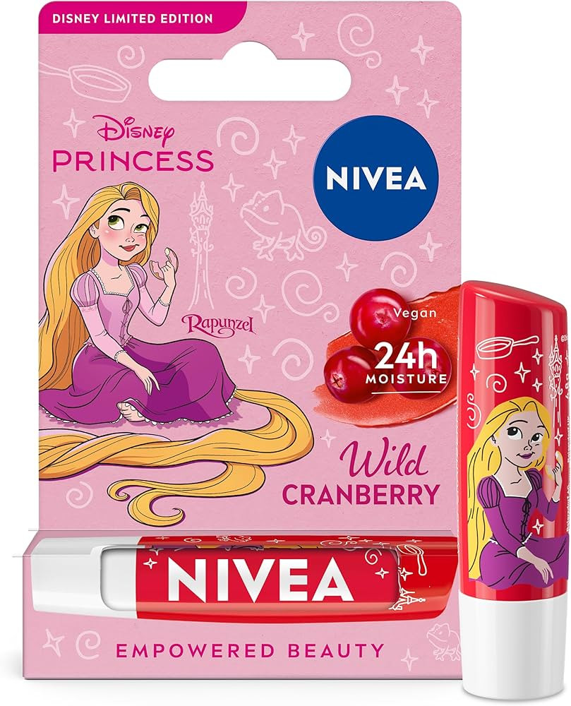 NIVEA Disney Princess Rapunzel Limited Edition Wild Cranberry Lip Balm (4.8g), Unique Disney Prin... | Amazon (UK)