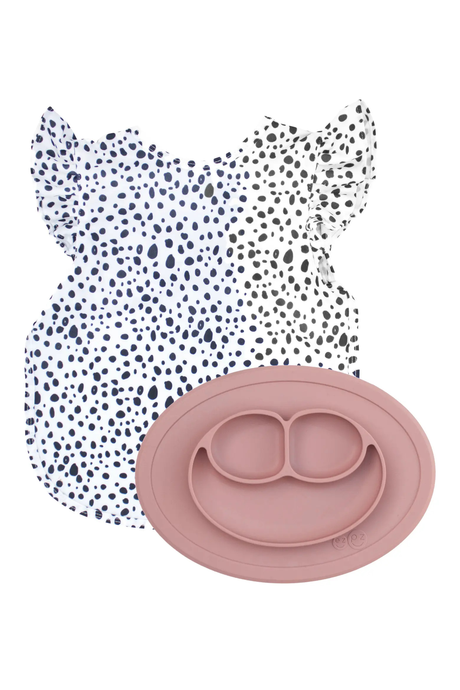 x BapronBaby Blush Dot Flutter Bapron & Mini Mat Bundle | Nordstrom | Nordstrom