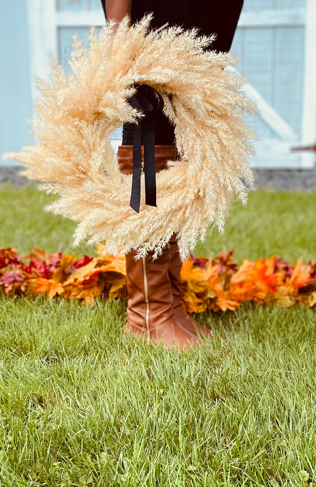 Fall Boho Pampas Wreath | Journey Decor