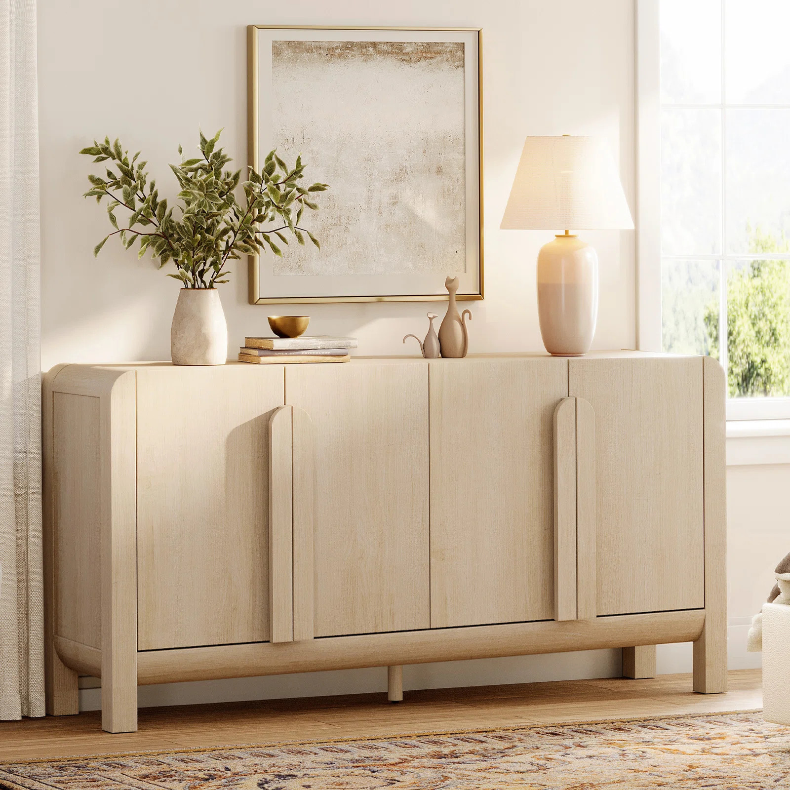 Ebern Designs Adora Teen Dresser For Bedroom With Curved Profile Design,63" Wide Modern Chest Wit... | Wayfair North America