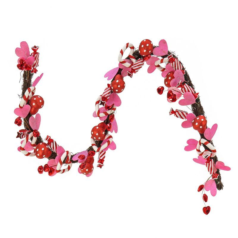 National Tree Company Valentine's Garland, Decorated with Hearts, Ball Ornaments, Valentine's Day... | Target