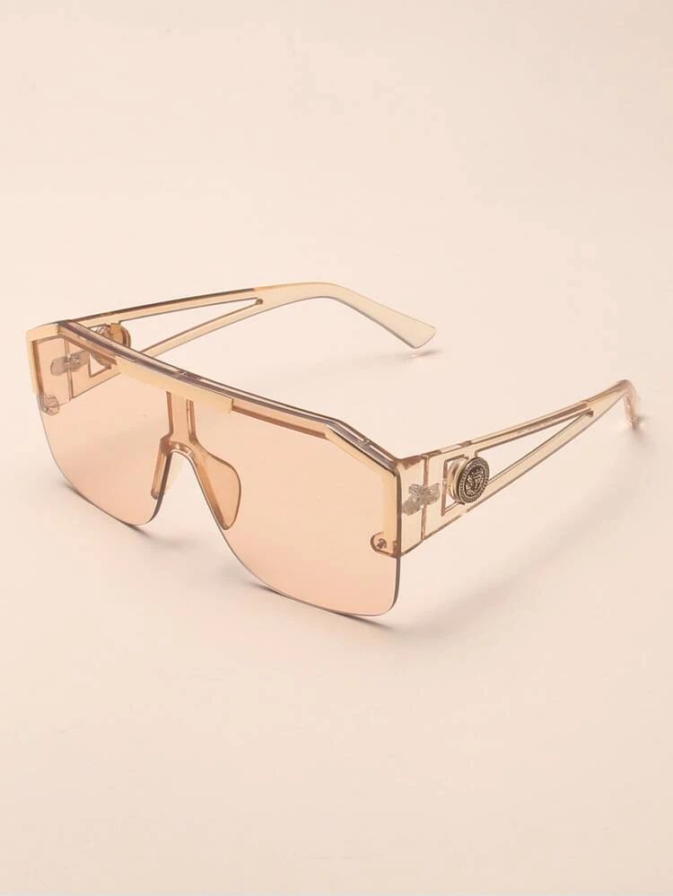 Rimless Oversized Shield Fashion Glasses | SHEIN