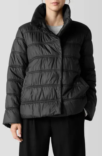 Eileen Fisher High Collar Puffer Coat | Nordstrom | Nordstrom