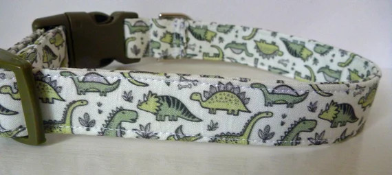 Dinosaur Dog Collar, Jurassic Dog Collar, Animal Dog Collar, Girl Dog Collar, Boy Dog Collar, Gre... | Etsy (US)