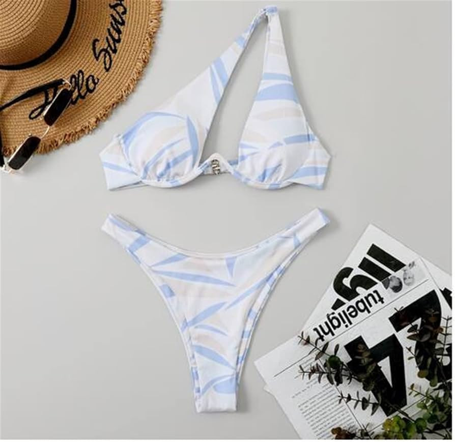 LSCZSLYH Sexy Bikinis Swimsuits Cut Out Women Swimwear Biquini High Cut Bathing Suits Push Up Bea... | Amazon (US)