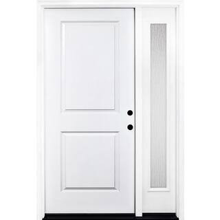 Steves & Sons 55 in. x 80 in. Element Series 2-Panel LHIS Primed White Steel Prehung Front Door w... | The Home Depot