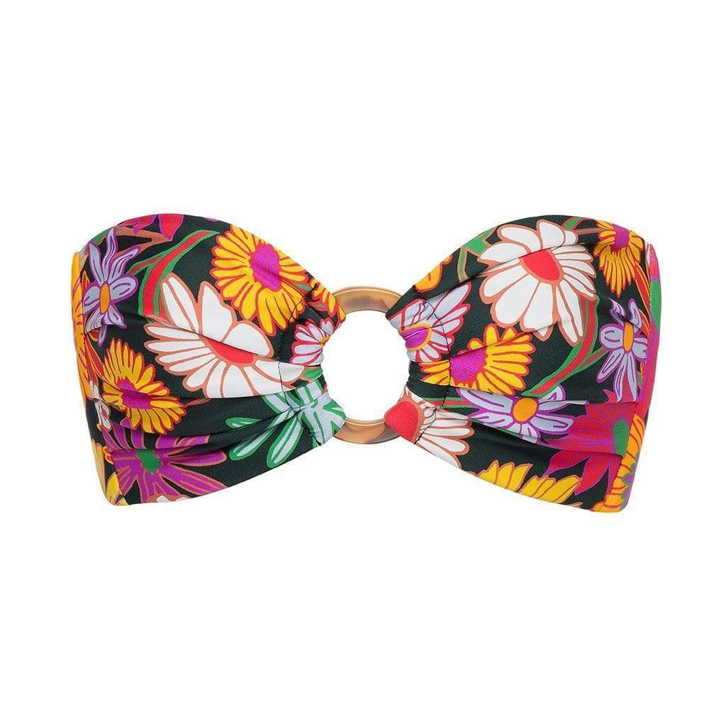 XXS Janeane Floral Tori Bandeau Bikini Top | Montce