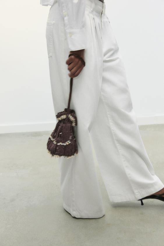 GLITTER SHELL MINI BUCKET BAG | Zara US