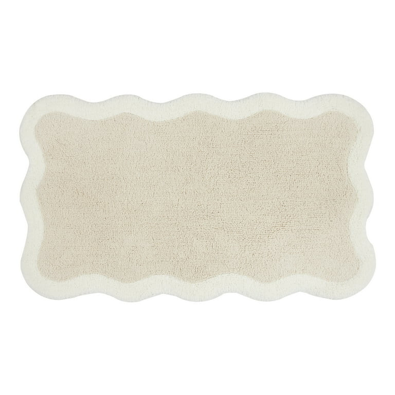 Mainstays by Becky G. & Alejandra 100% Cotton Scallop Bath Rug, Papyrus Beige, 20" x 34" | Walmart (US)