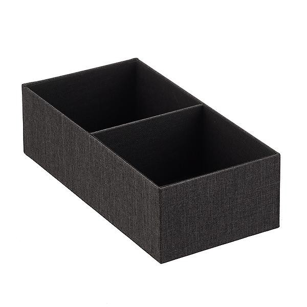 Cambridge Narrow Open Drawer Organizer Black | The Container Store