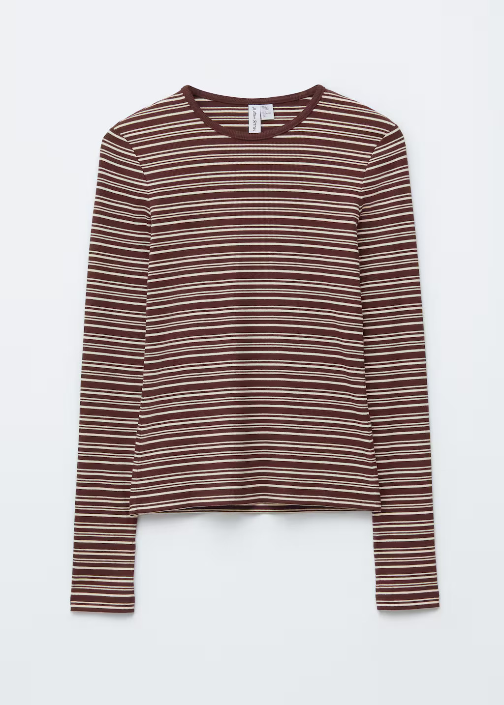 Long-Sleeve Jersey Top - Cream/Brown Stripes - & Other Stories GB | & Other Stories UK