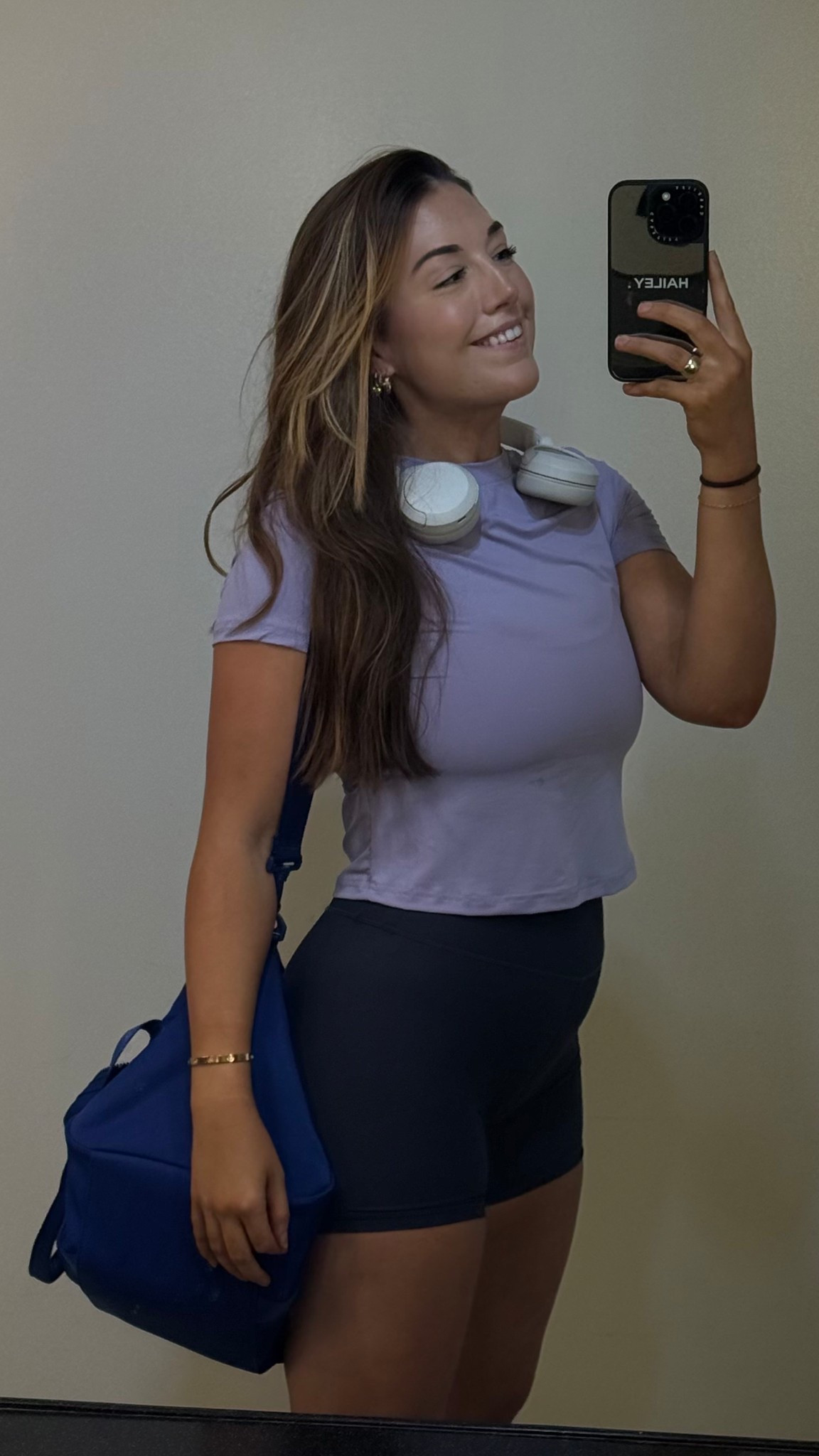 Lavender too and navy blue shorts ✨ for the gym was such a cute combo! Wearing size small in both! 

#LTKActive #LTKHome #LTKSaleAlert