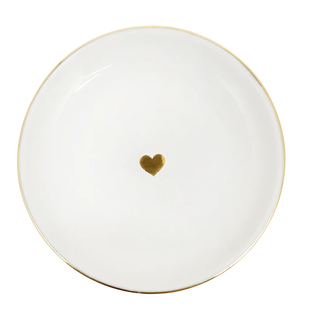 Gold Heart Jewelry Dish | Small Trinket Tray for Jewelry | Sweet Water Decor, LLC