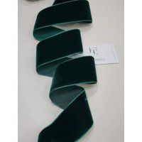 Dark Green Velvet Ribbon By The Yard, Narrow Ribbon, Fabric Gift Bow, Hair Velvet, Trim St1003 | Etsy (US)