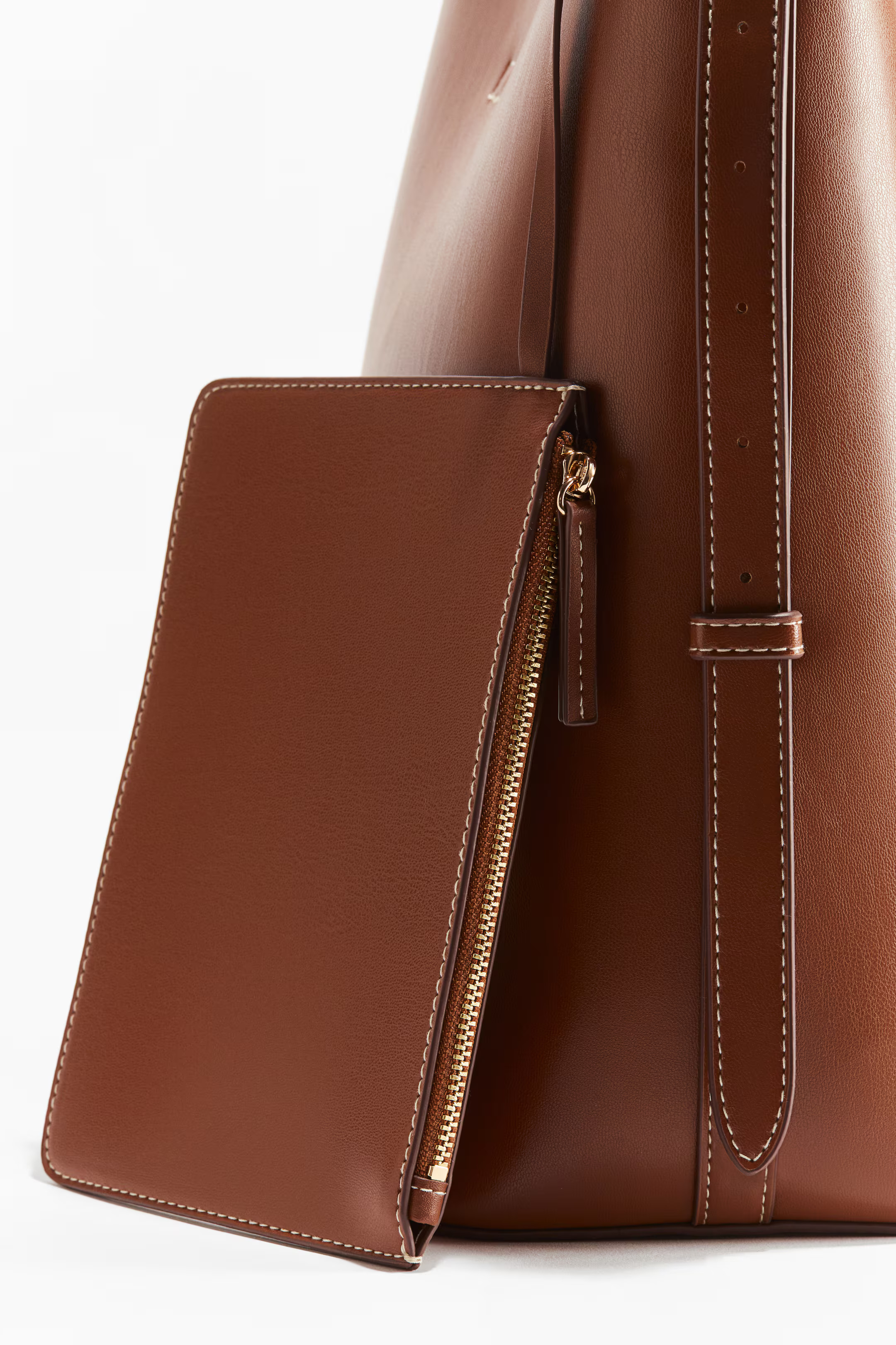 Shopper with Pouch Bag - Brown - Ladies | H&M US | H&M (US + CA)