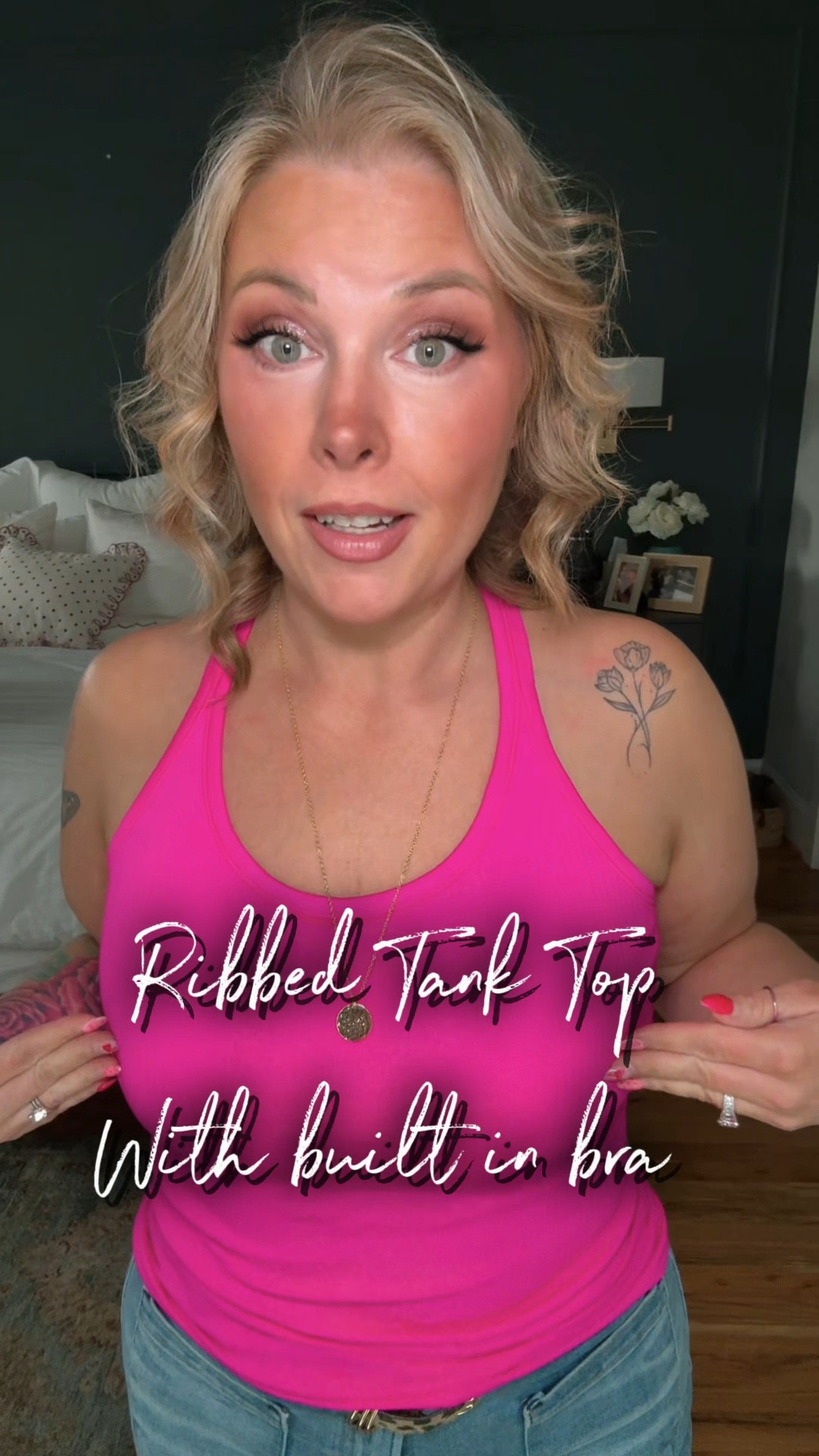 These ribbed workout tank tops with a built-in bra are snug, supportive, and insanely flattering. Tight fit, racerback style, scoop neck perfection—wear them to work out or style them casually with jeans or joggers. One top, all the vibes 🖤

#WorkoutStyle #CasualAthleisure #BuiltInBra #RibbedTank #ActivewearFinds 

#LTKActive #LTKOver40 #LTKfitnessgoals