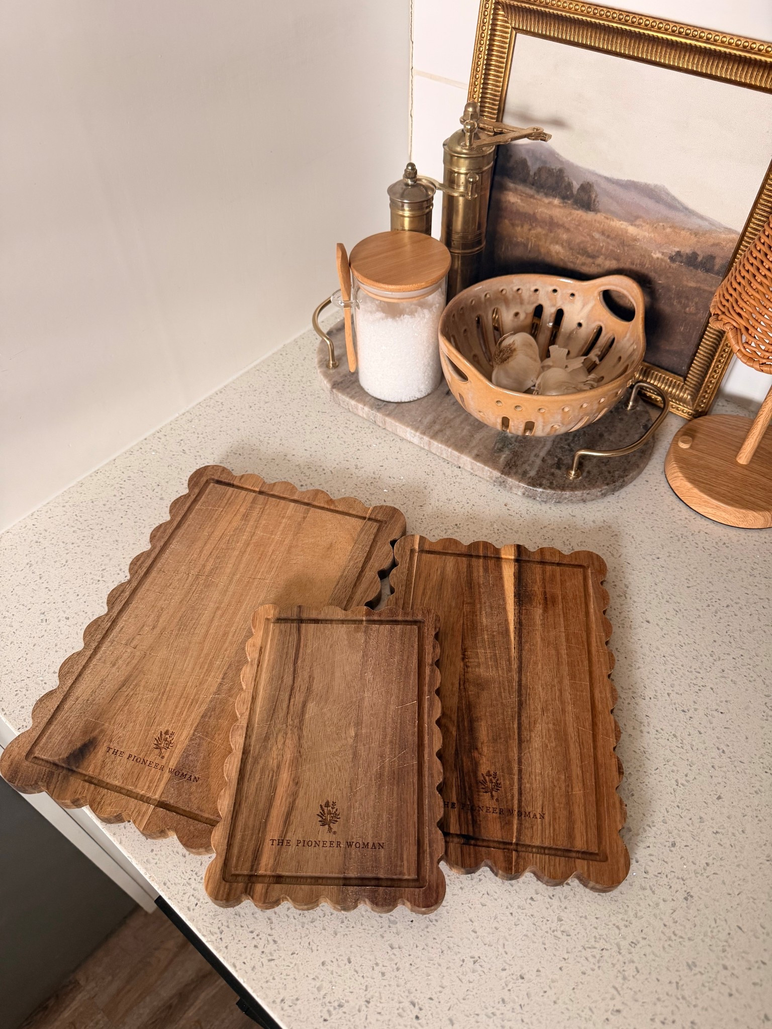 Three pack of wood scallop edge cutting boards! The perfect size for small chopping also makes cute kitchen decor! 

#LTKSpringSale #LTKHome #LTKU