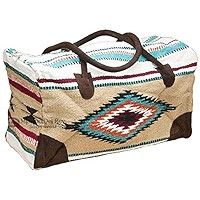 Mission Del Rey Southwest Go West Travel Bag -Weekender Duffle Bag, Hand Woven Rug Bag w/Leather Han | Amazon (US)