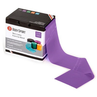 BodySport Extra Heavy Resistance Exercise Bands, Professional Resistance Bands for Home and Gym, 4" x 25 yd., Purple | Target