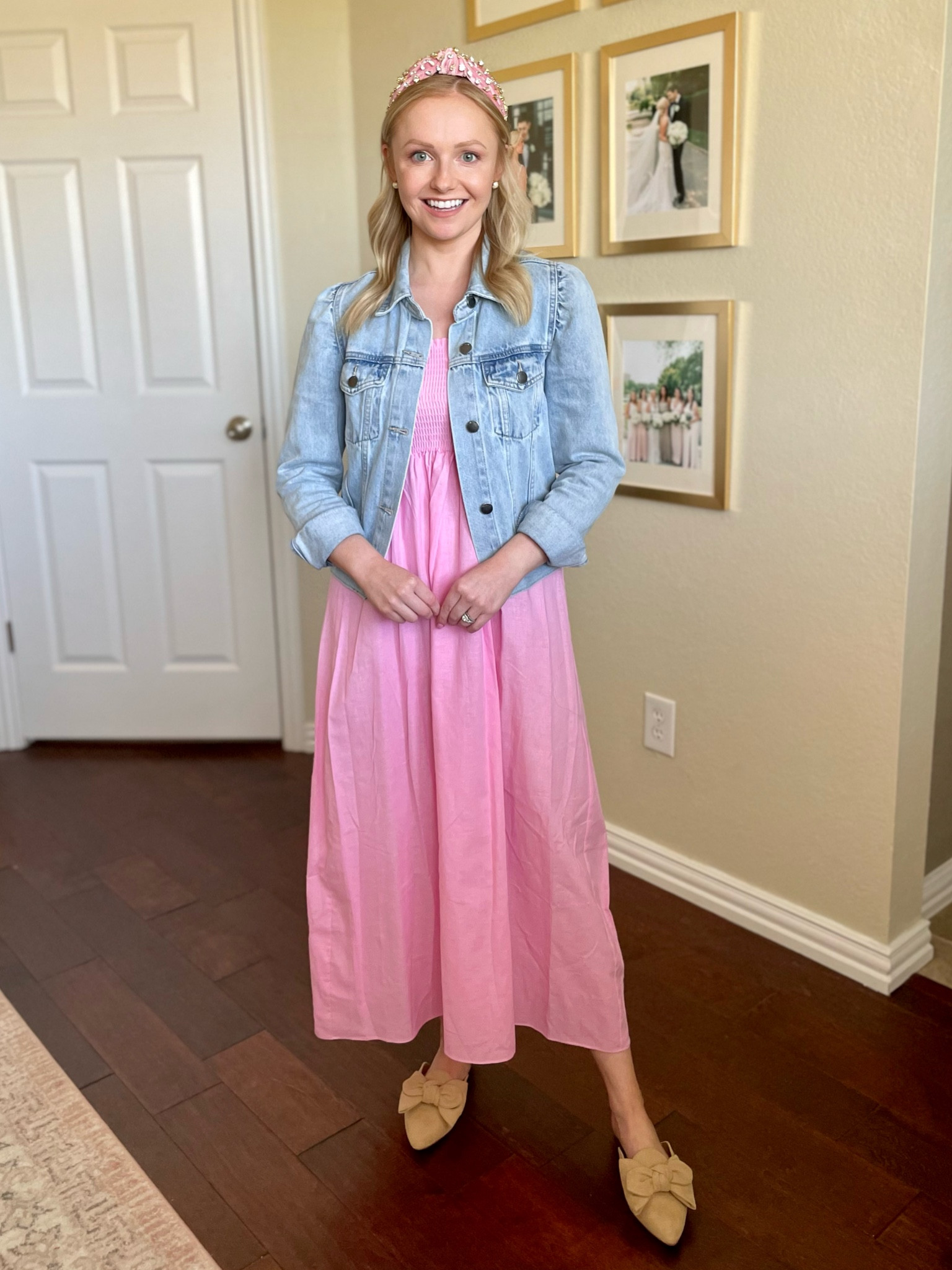 Wearing a 2 in the dress and linked similar options! | teacher outfit, pink dress, maxi dress, smocked dress, spring dress, spring outfit 

#LTKworkwear #LTKFind #LTKSeasonal