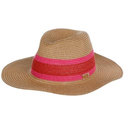 Women's Stripe Sun Hat - Pink-Pink-0265060367318   | Burkes Outlet | bealls