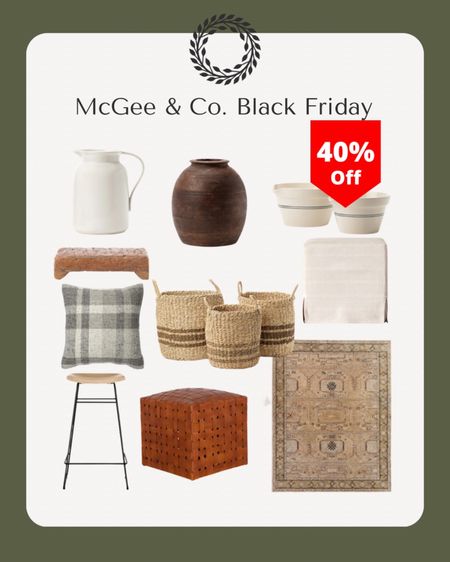 McGee and Co Black Friday Sale 40% off! Area rug, pillows, leather ottomans 

#LTKHoliday #LTKhome #LTKCyberweek