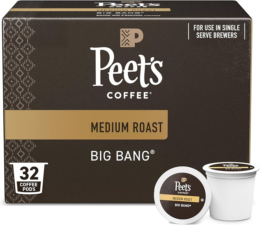 Peet's Coffee, Medium Roast Single Serve Coffee Pods - Big Bang, 32 Count (1 Box of 32 Pods) | Amazon (US)