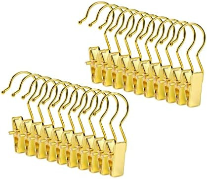 Amber Home 24 Pack Gold Boot Clips for Closet, Boot Hangers with Hooks, Boot Holder, Laundry Hook... | Amazon (US)