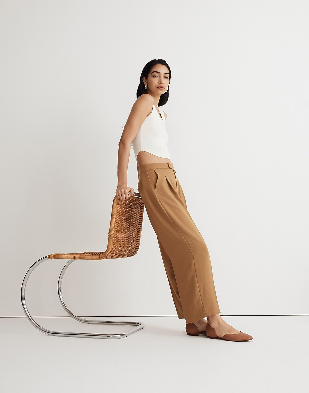 The Rosedale Low-Rise Straight Pant in Crepe | Madewell