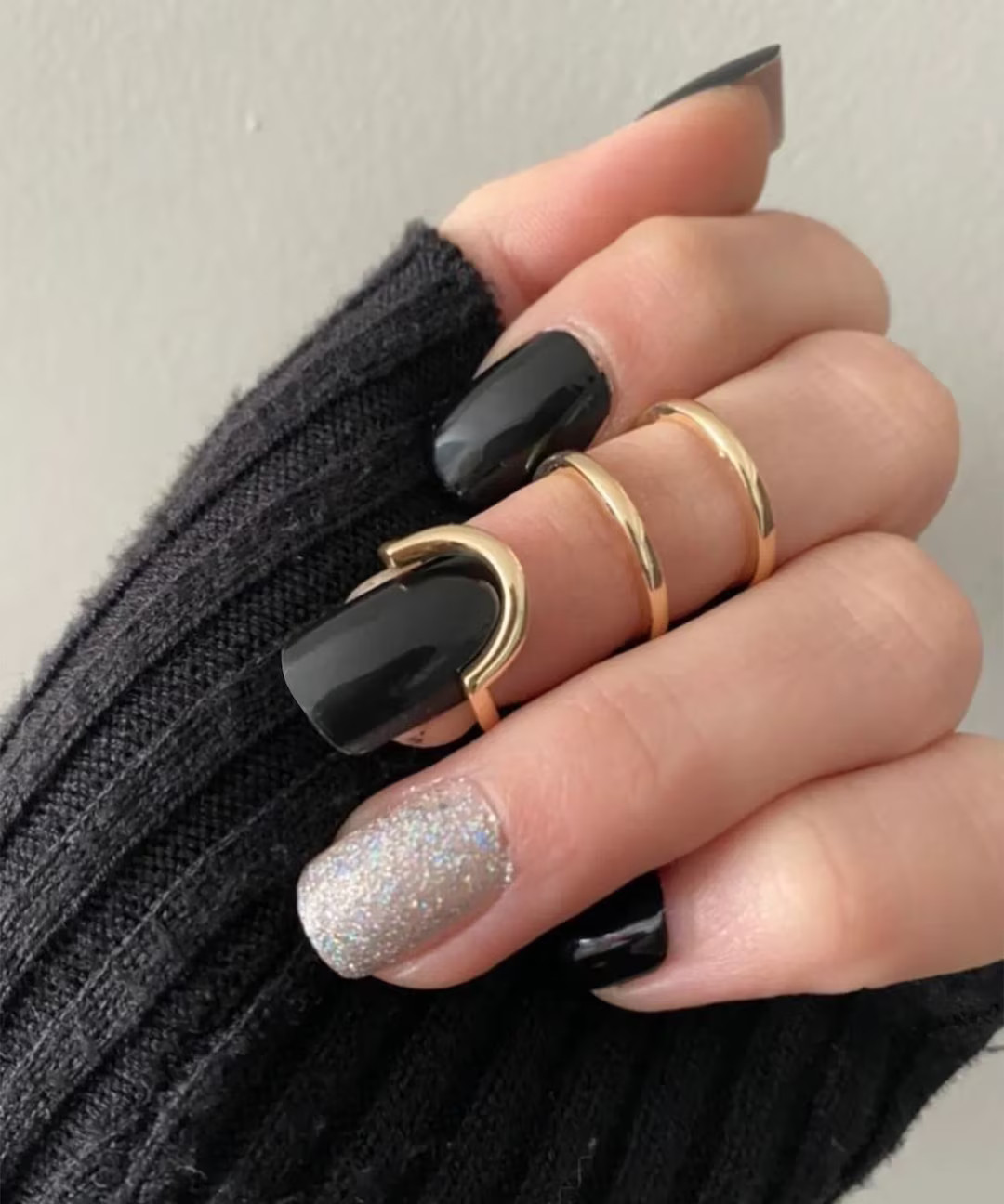 925 Sterling Silver Fingertip Nail Cover Ring, Gold Plated Adjustable Knuckle Ring, Cubic Zirconi... | Etsy (US)