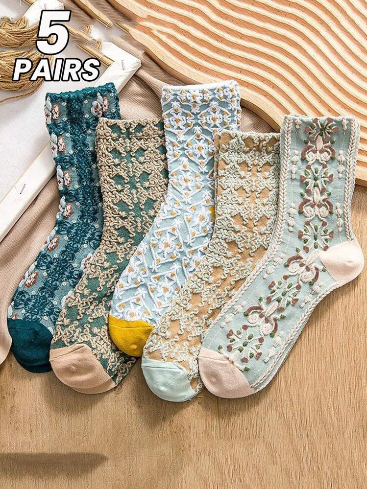 Floral Boot Socks  | SHEIN