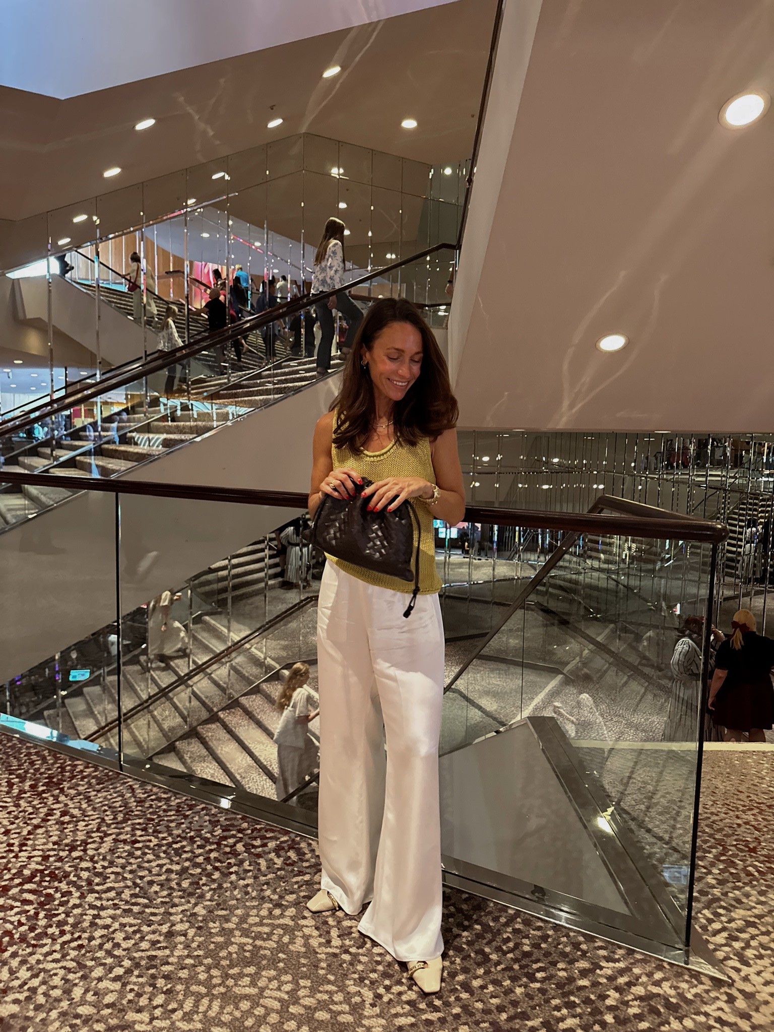 An afternoon at the theater. 
Wearing the pants in the regular length because the petite inseam option felt too short to wear full length. I’m around 5’2 for reference.

#LTKOver40