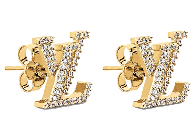 Louis Vuitton LV Iconic Earrings Gold/Rhinestone | StockX