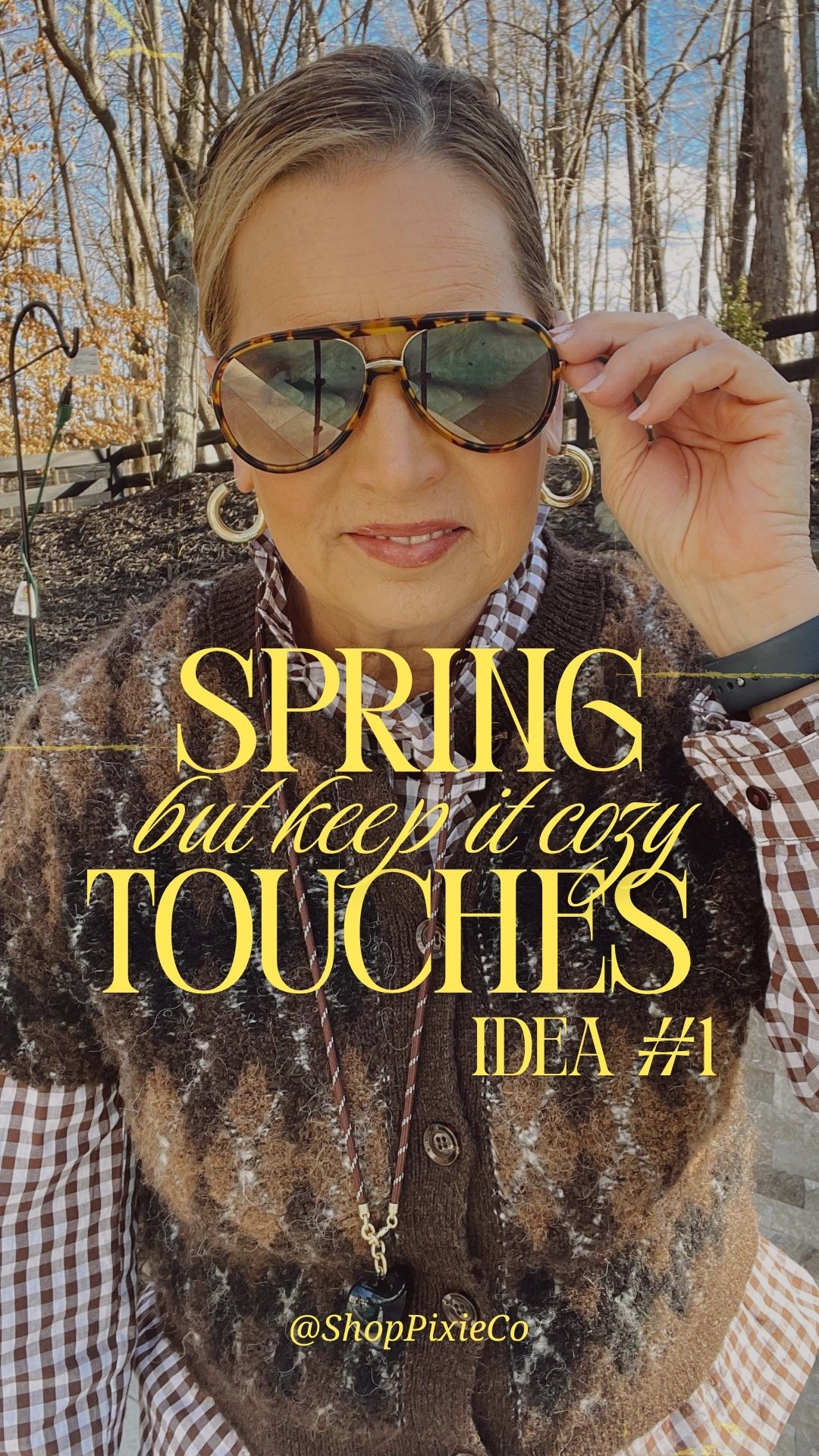 Gingham under a cozy sweater. Bring a little spring into these last cold days.

#LTKOver40 #LTKgrwm #LTKootd