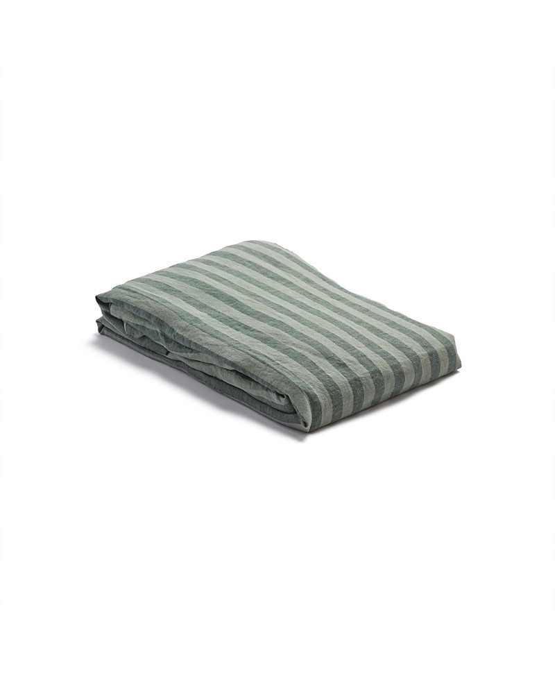 Piglet in Bed Pembroke Stripe Linen Blend Flat Sheet, Full | Bloomingdale's (US)