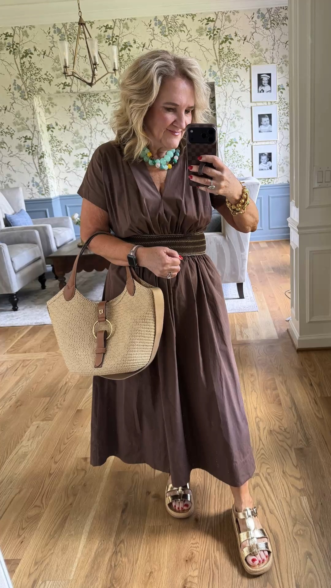Brown is having a major moment this season, and this dress is such an easy way to wear the trend. 🫶🏻 

 #LTKootd #LTKSeasonal #LTKOver40