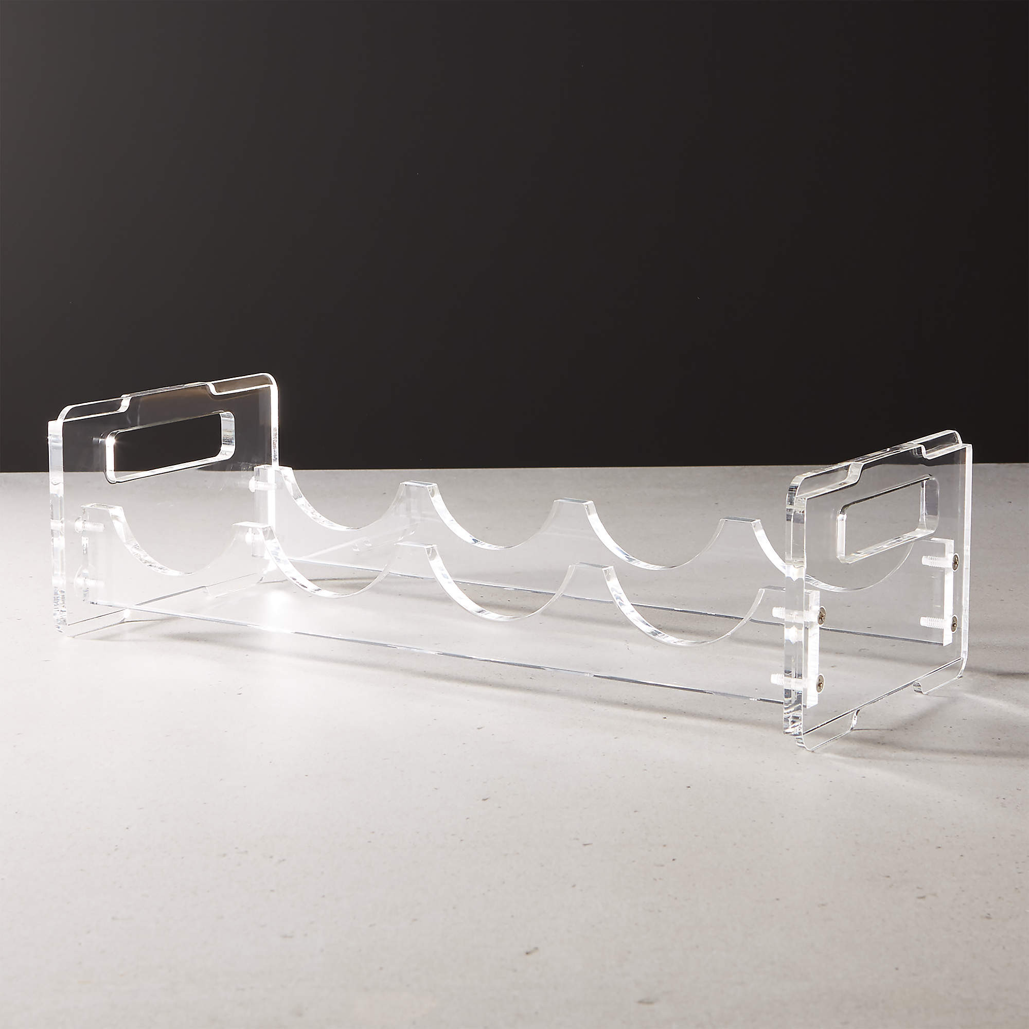 Modern Clear Acrylic Wine Rack + Reviews | CB2 | CB2