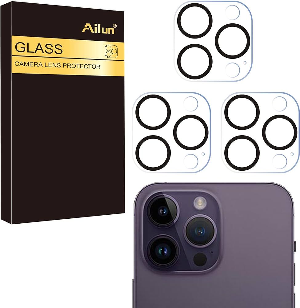 Ailun 3 Pack Camera Lens Protector for iPhone 14 Pro 6.1" ＆ iPhone 14 Pro Max 6.7",Tempered Gla... | Amazon (US)