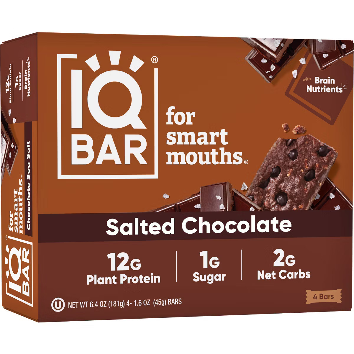 IQBAR Salted Chocolate Protein Bars - 6.4oz/4ct | Target