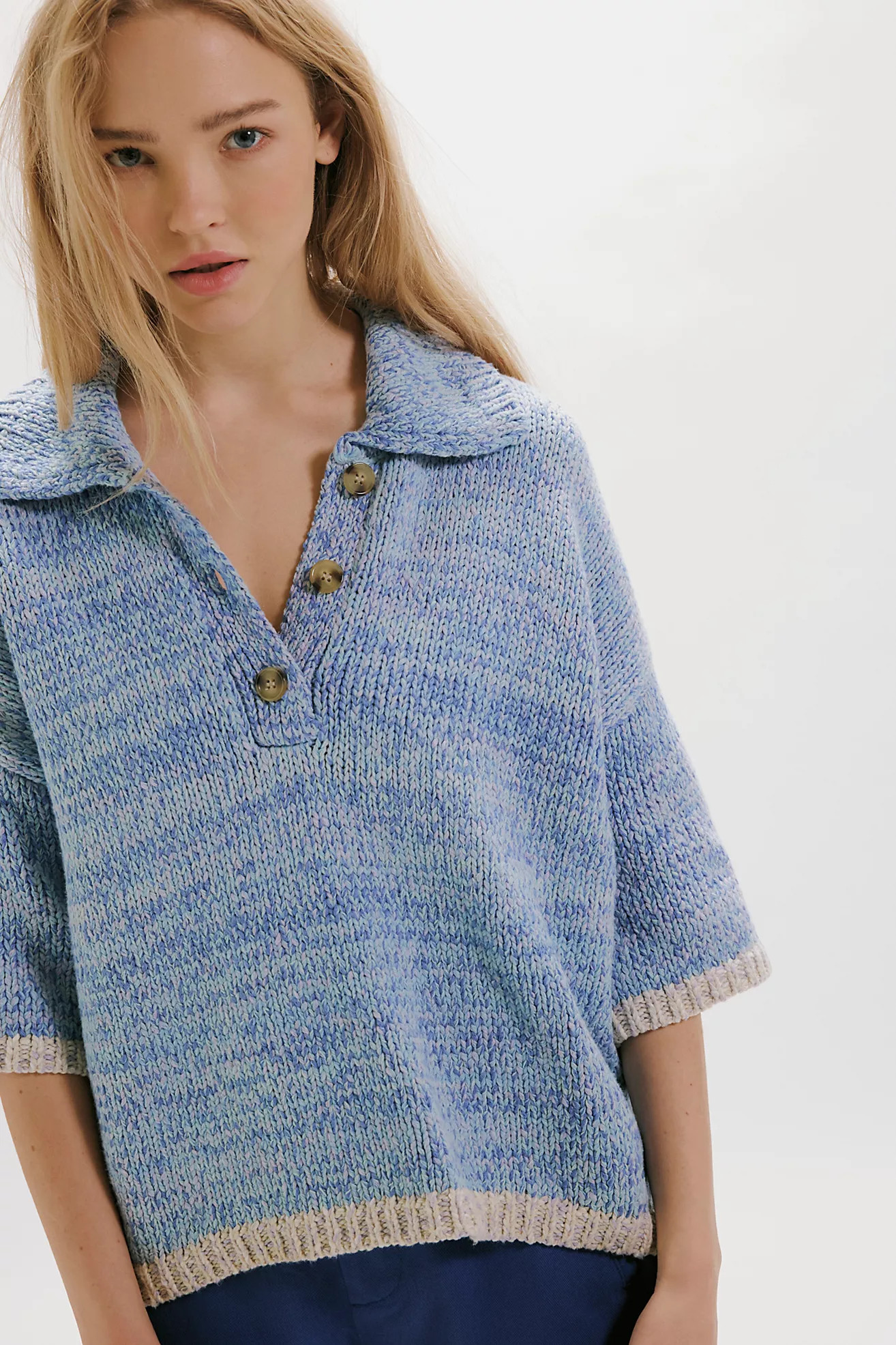 On The Roll Knit Polo | Free People (Global - UK&FR Excluded)