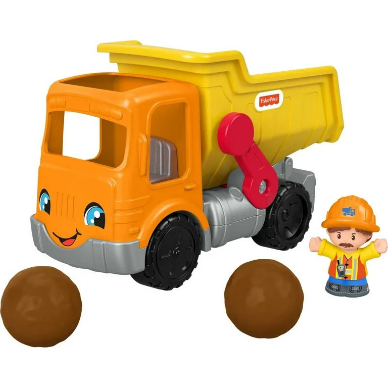 Fisher-Price Little People Work Together Dump Truck Toddler Construction Toy with Music & 3 Piece... | Walmart (US)