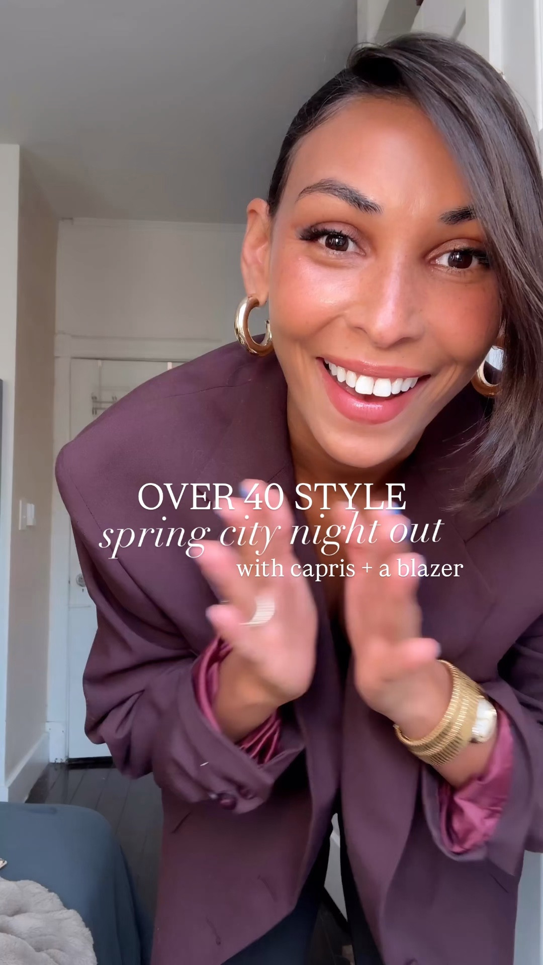 Spring city night out with capris + a blazer✨ Blazer is vintage, linked similar 

#LTKOver40