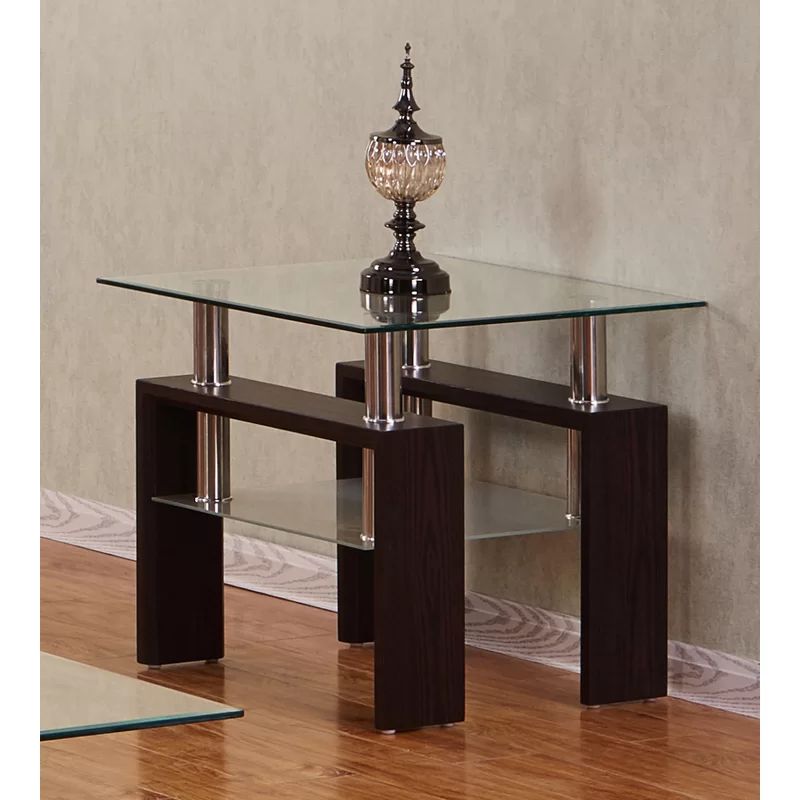Kylemore 22'' Tall Glass End Table | Wayfair North America