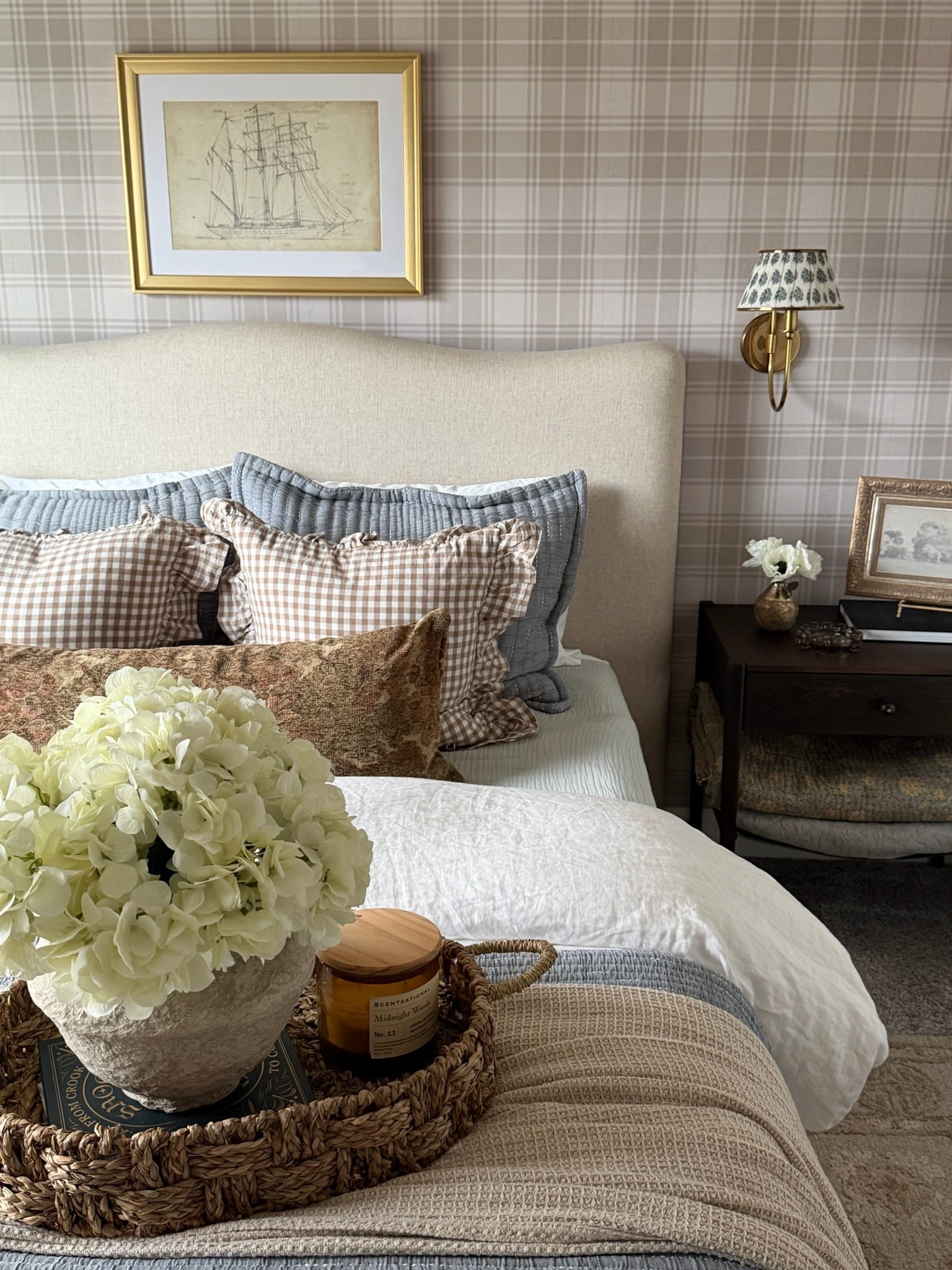 This Quince bedding truly elevated this entire room! I love the pop of color from this coverlet set and gauze blanket. The blue is soft and cozy still allowing for a relaxing space. 

#LTKHome