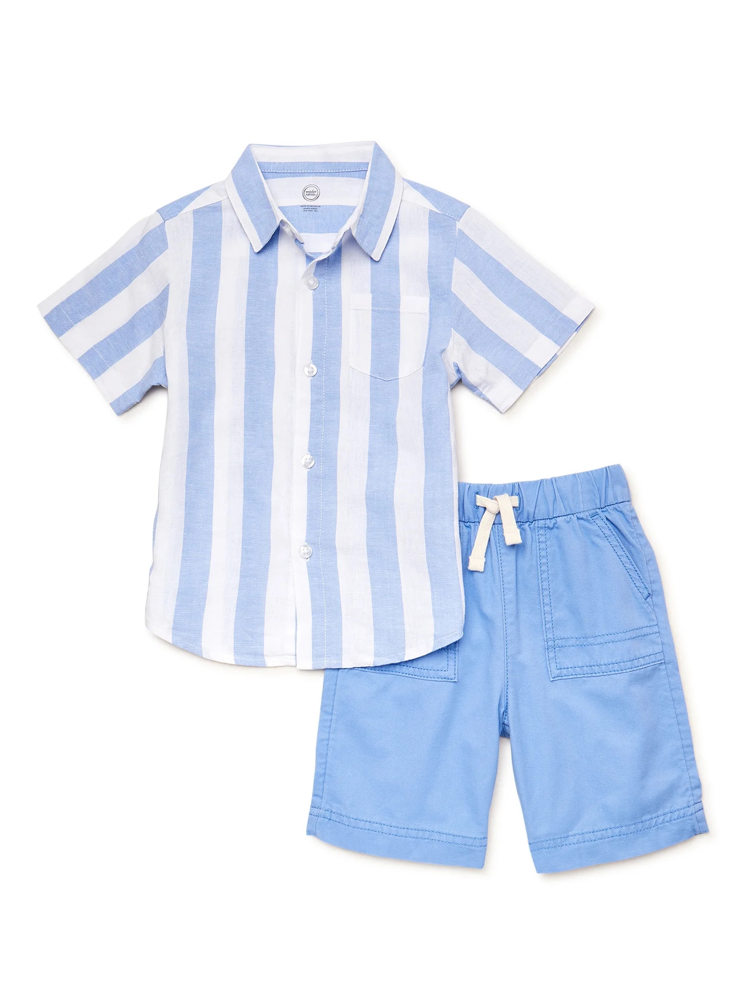 Wonder Nation Toddler Boy's Short Sleeve Set, 2 Piece, Sizes 12 Months - 5T | Walmart (US)