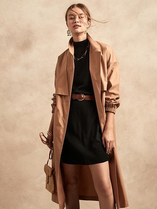 Ribbed Mock-Neck Mini Dress | Banana Republic (US)