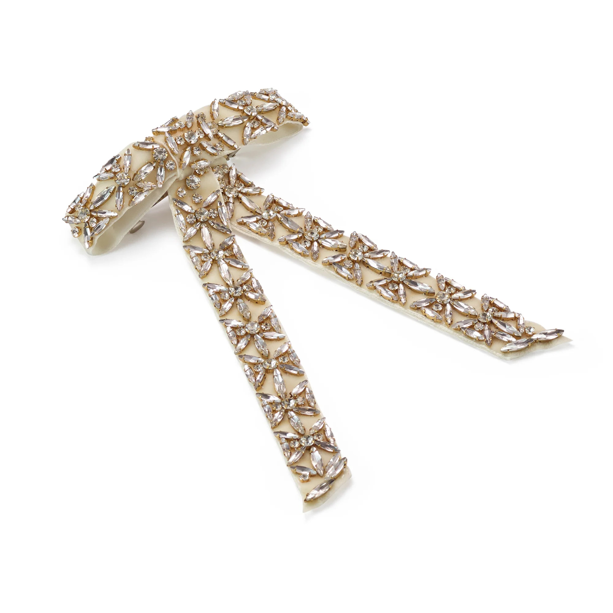 Avril Crystal Velvet Bow | Lelet NY