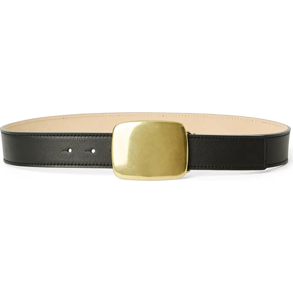 B-Low the Belt Leighton Leather Belt in Black Brass at Nordstrom, Size Large | Nordstrom