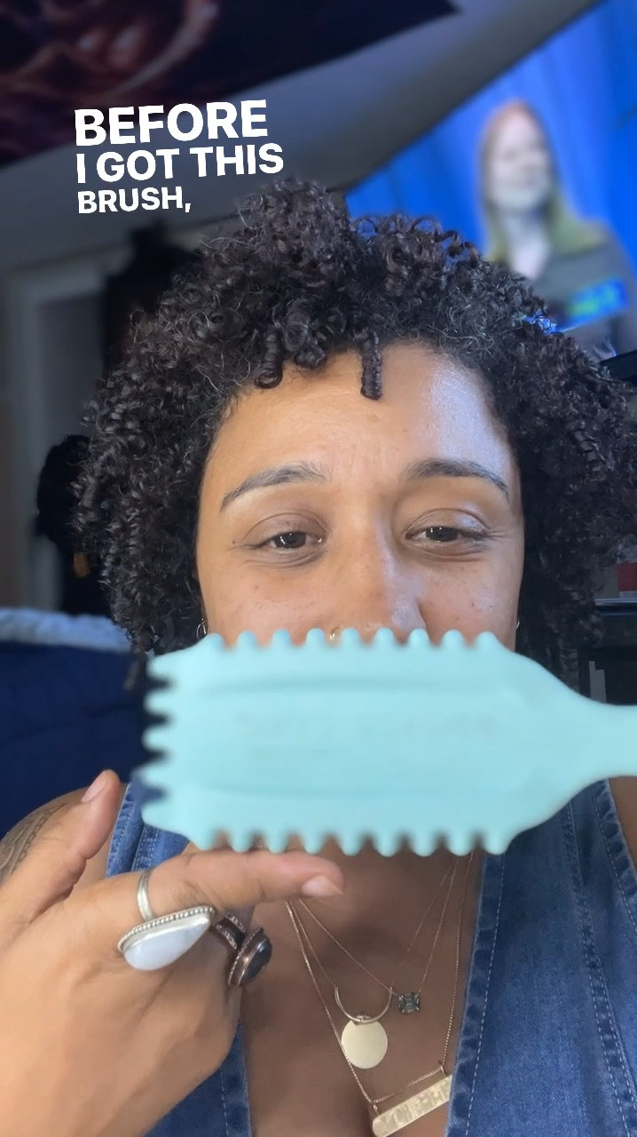 Ladies, meet the game-changer for your curls! The Bounce Curl Define Brush has revolutionized my styling routine. With its unique "Edge" design, it effortlessly smooths, defines, and eliminates frizz, giving me perfect curls every time. Made from eco-friendly materials and featuring delicate vegan boar bristles, this 3-in-1 brush is a must-have for achieving flawless, bouncy curls. Say hello to stunning, well-defined waves and coils!

#CurlyHairGameChanger #BohoCurls #BrownSkinBeauty

#LTKOver40 #LTKBeauty #LTKVideo