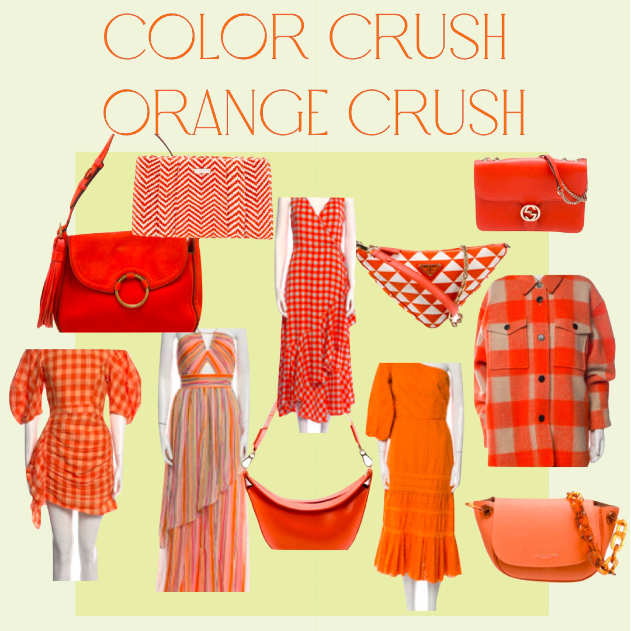 Trendsetter: Orange Crush

#spring #color #orange #designer #dress #plaid 

#LTKstyletip #LTKitbag #LTKSeasonal